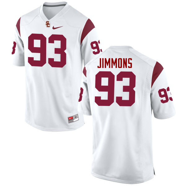 Men #93 Liam Jimmons USC Trojans College Football Jerseys-White